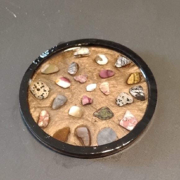 Colorful Stone Inlay Coaster - Picture 3 of 5